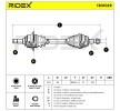 RIDEX Tahrik mili Ön Aks Sol, 673mm — Mercedes-Benz ML-Class (6)