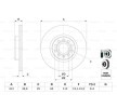 BOSCH Fren diski Dış Çap: 312mm, Havalandırmalı, Kaplamalı, cıvata/vida ile — Audi Q3 (4)