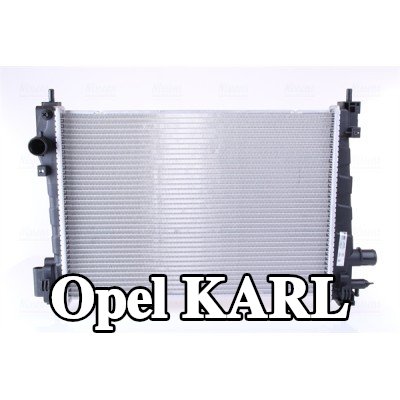 NISSENS مبرد المحرك بدون غطاء, بدون خزان التمدد, مع حشيات/مانعات تسرب — Opel Karl