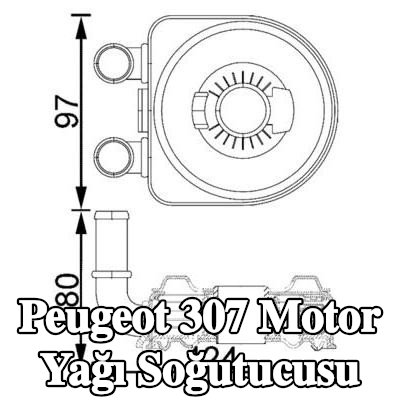 MAHLE Conta halkası ile motor yağı soğutucusu — 2000 Peugeot 307