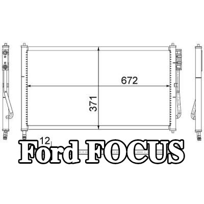 MAHLE مكثف تكييف الهواء بدون مجفف — 2002 Ford Focus