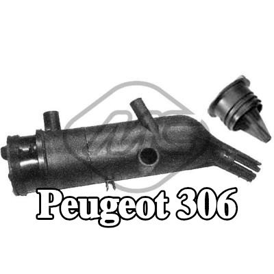 Metalcaucho قمع, مقياس مستوى الزيت مع قفل مفاجئ — 2000 Peugeot 306