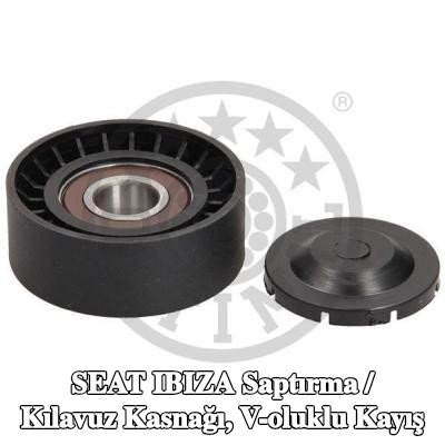 OPTIMAL Saptırma / kılavuz kasnağı, V-ribbed belt Outer Diameter: 65mm, tutucu olmadan — SEAT Ibiza