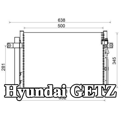 MAHLE مكثف تكييف الهواء مع مجفف — 2003 Hyundai Getz