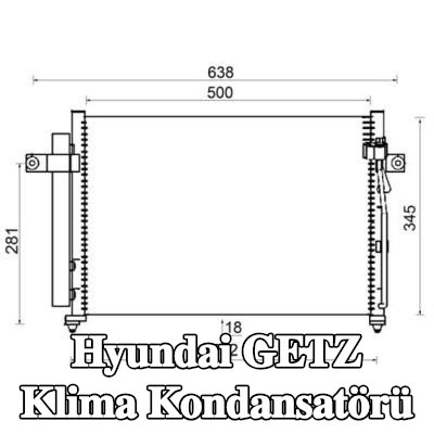 MAHLE Kurutuculu klima kondansatörü — 2003 Hyundai Getz