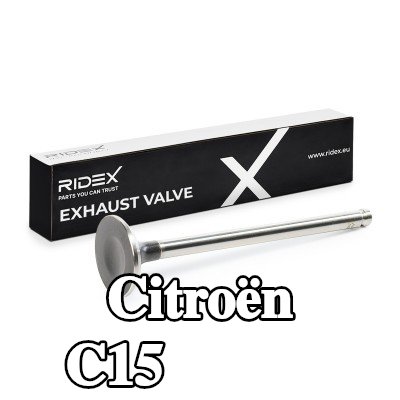 RIDEX صمام العادم ساق صمام مطلية بالكروم — 1995 Citroën C15