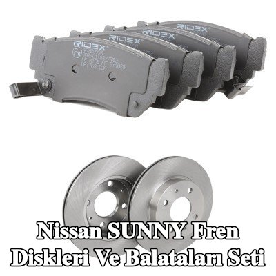 RIDEX Fren diskleri ve balataları seti Ön Aks, içten havalandırmalı — Nissan Sunny