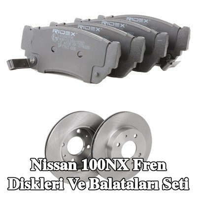 RIDEX Fren diskleri ve balataları seti Ön Aks, içten havalandırmalı — Nissan 100nx