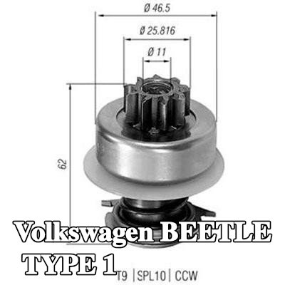 MAGNETI MARELLI الترس الصغير، المُشغّل — Volkswagen Beetle Type 1