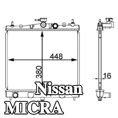 MAHLE مبرد المحرك — 2003 Nissan Micra