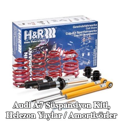 H&R Süspansiyon kiti, helezon yaylar / amortisörler Ön Aks, Arka Aks — Audi A7