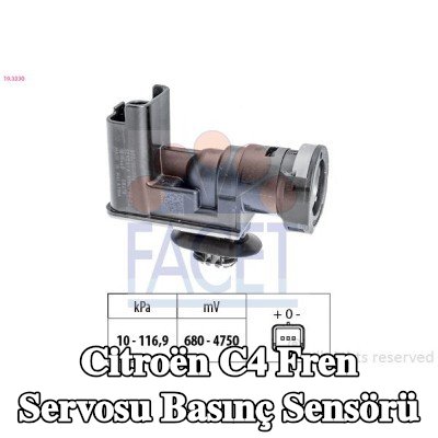 FACET Fren servosu basınç sensörü — 2012 Citroën C4