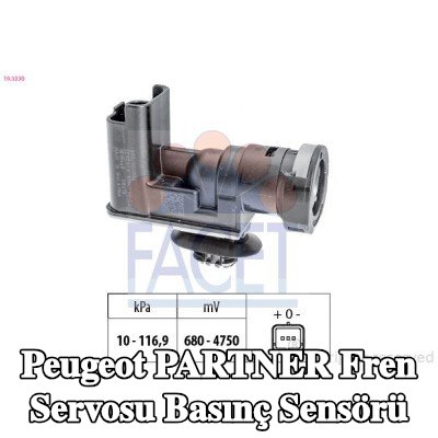 FACET Fren servosu basınç sensörü — 2012 Peugeot Partner