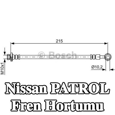 BOSCH Fren hortumu 215mm — Nissan Patrol
