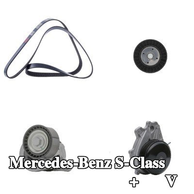 RIDEX مضخة الماء + مجموعة الحزام المضلع على شكل V — Mercedes-Benz S-Class