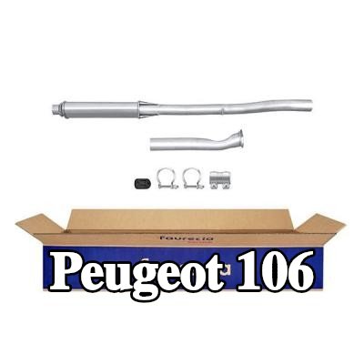 HELLA كاتم الصوت الأمامي, مع قطع التركيب — Peugeot 106