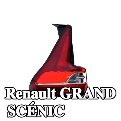 HELLA المصباح الخلفي الأيسر, مع حامل لمبة, مع لمبات — Renault Grand Scénic