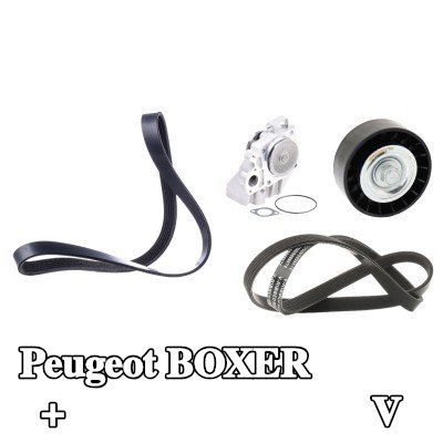 RIDEX مضخة المياه + مجموعة الحزام المضلع على شكل V مع مضخة المياه — 2000 Peugeot Boxer