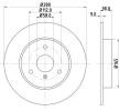HELLA قرص مكابح PRO عالي الكربون, Outer Diameter: 280mm, صلب, مطلي, بدون محور عجلة, بدون مسامير عجلة — Kia Besta (4)