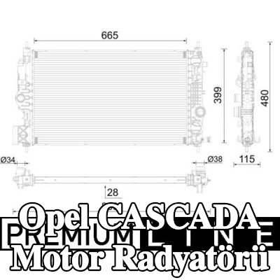 MAHLE Motor radyatörü — Opel Cascada