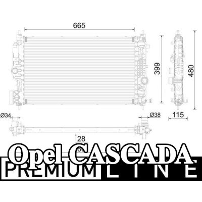 MAHLE مبرد المحرك — Opel Cascada