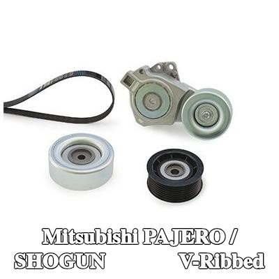 GATES مجموعة أحزمة V-Ribbed Micro-V Kit, Micro-V® Stretch Fit™ — 2000 Mitsubishi Pajero / Shogun