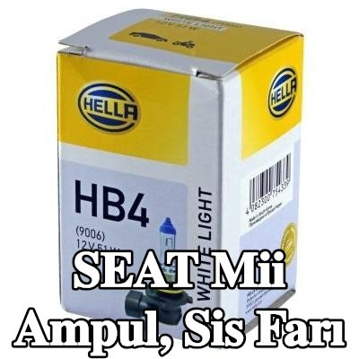 HELLA Ampul, sis farı — SEAT Mii