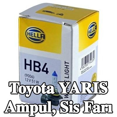 HELLA Ampul, sis farı — 2000 Toyota Yaris