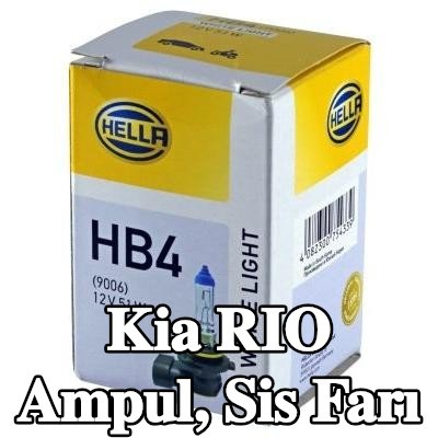 HELLA Ampul, sis farı — 2012 Kia Rio