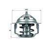 MAHLE Termostat 82°C, 52mm, contasız/sızdırmazlık elemanı olmadan — Hyundai Stellar (1)