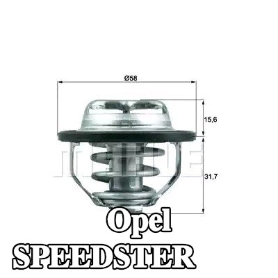 MAHLE ثرموستات 82°C, 58mm, مع حشية/مانع تسرب — 2002 Opel Speedster