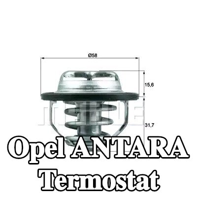 MAHLE Termostat 82°C, 58mm, contalı/sızdırmaz — 2012 Opel Antara