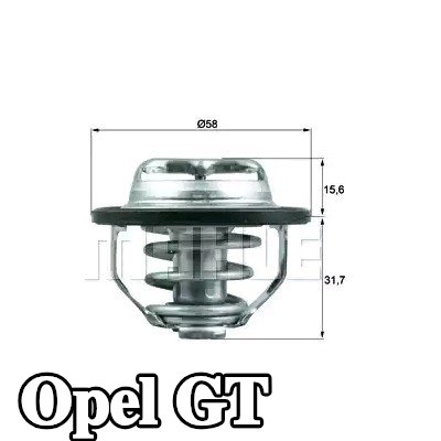 MAHLE ثرموستات 82°C, 58mm, مع حشية/مانع تسرب — Opel Gt