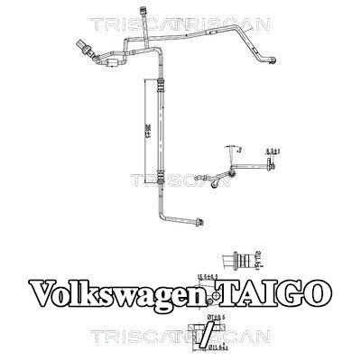 TRISCAN خط الضغط العالي/المنخفض، تكييف الهواء — Volkswagen Taigo