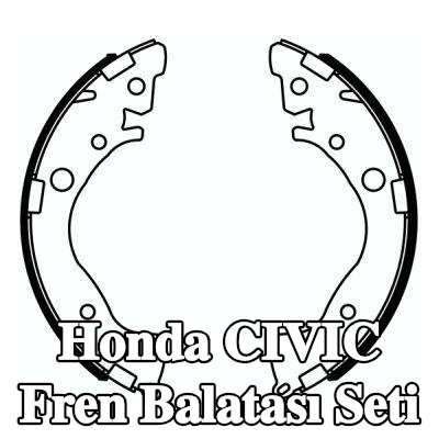 ABE Arka aks fren pabucu seti, 200mm — Honda Civic