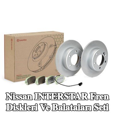 BREMBO Delikli olmayan fren diskleri ve balataları seti, gıcırtı önleyici plaka ile, cıvata/vida ile — 2022 Nissan Interstar