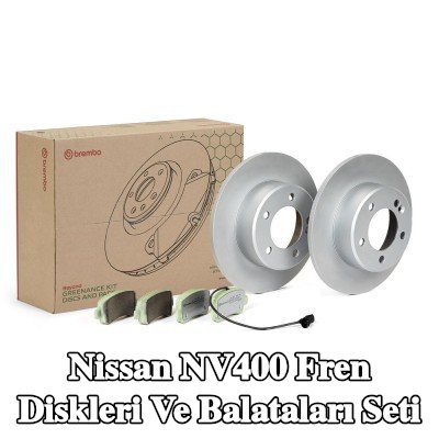 BREMBO Delikli olmayan fren diskleri ve balataları seti, gıcırtı önleyici plaka ile, cıvata/vida ile — Nissan Nv400