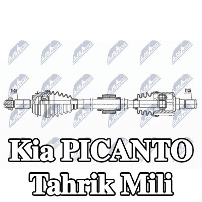 NTY Tahrik mili Ön Aks Sol, 649mm — Kia Picanto