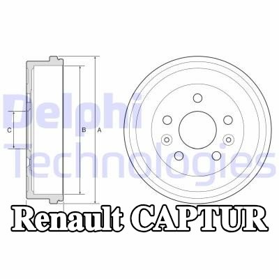 DELPHI أسطوانة الفرامل 261mm — Renault Captur