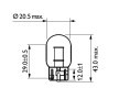 PHILIPS Sinyal lambası ampulü W21W, Kama tabanlı lamba, 12V — Toyota Gr 86 (2)