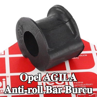 FEBI BILSTEIN Ön aks stabilizatör çubuğu burcu, 20mm, Kauçuk — Opel Agila