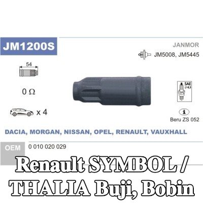 JANMOR Buji, bobin — Renault Symbol / Thalia