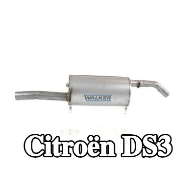 WALKER كاتم الصوت الخلفي 1020mm, مع طرف العادم, بدون قطع التثبيت — Citroën Ds3