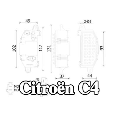 MAHLE منظم محرك المروحة — 2008 Citroën C4
