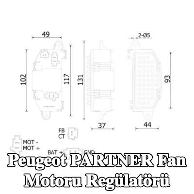 MAHLE Fan motoru regülatörü — Peugeot Partner