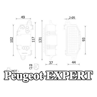 MAHLE منظم محرك المروحة — 2012 Peugeot Expert