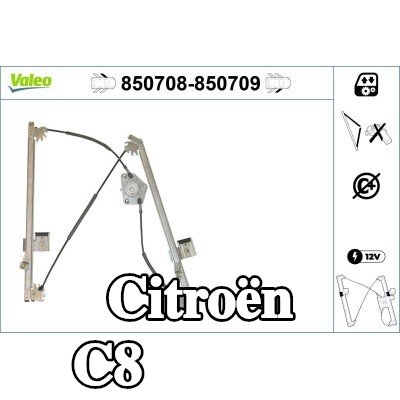 VALEO مُحرك نافذة أمامي أيسر, كهربائي, بدون محرك كهربائي — Citroën C8