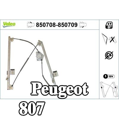 VALEO مُحرك نافذة أمامي أيسر, كهربائي, بدون محرك كهربائي — Peugeot 807