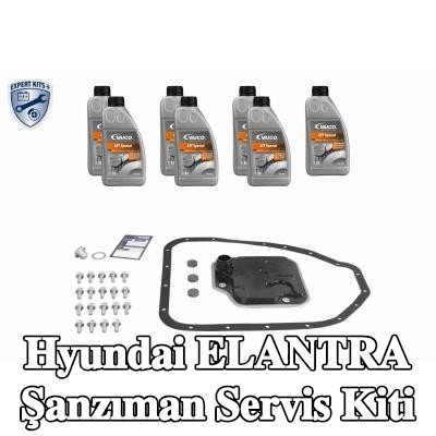 VAICO Aksesuarlarla birlikte şanzıman servis kiti, cıvata/vida ile, standart yağ değişimi için yağ miktarı ile, yağ karteri contalı — Hyundai Elantra