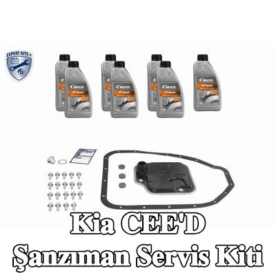VAICO Aksesuarlarla birlikte şanzıman servis kiti, cıvata/vida ile, standart yağ değişimi için yağ miktarı ile, yağ karteri contalı — Kia Cee'd